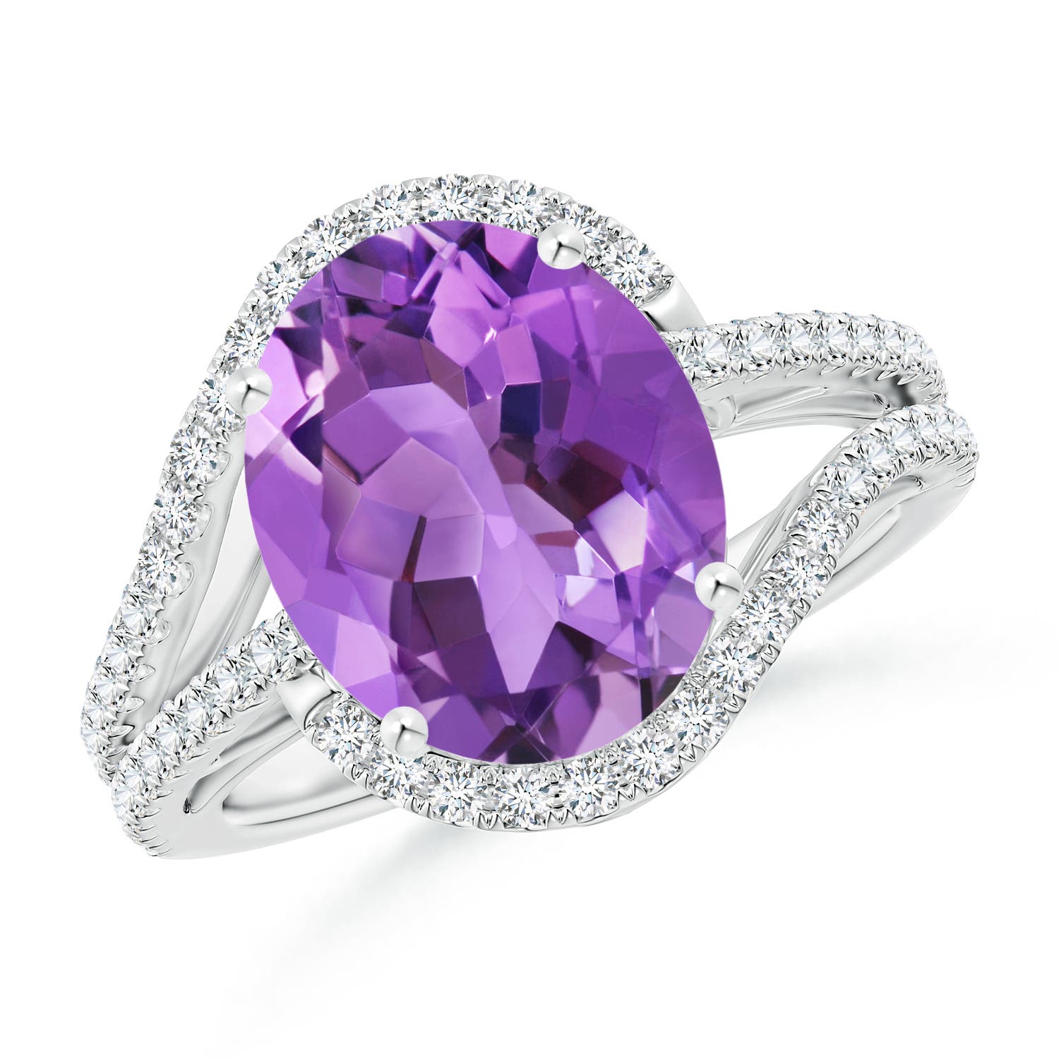 AA - Amethyst / 4.92 CT / 14 KT White Gold