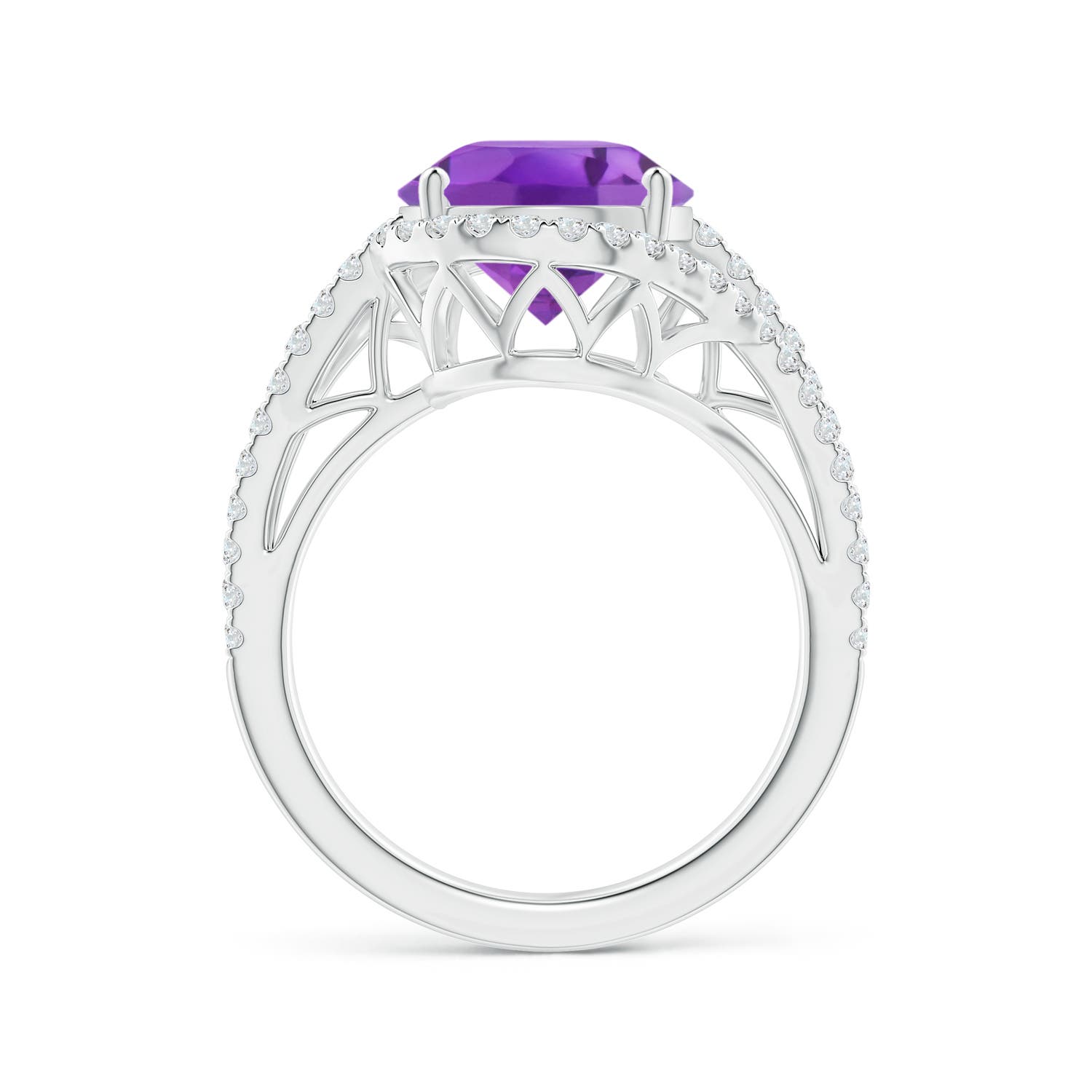 AA - Amethyst / 4.92 CT / 14 KT White Gold