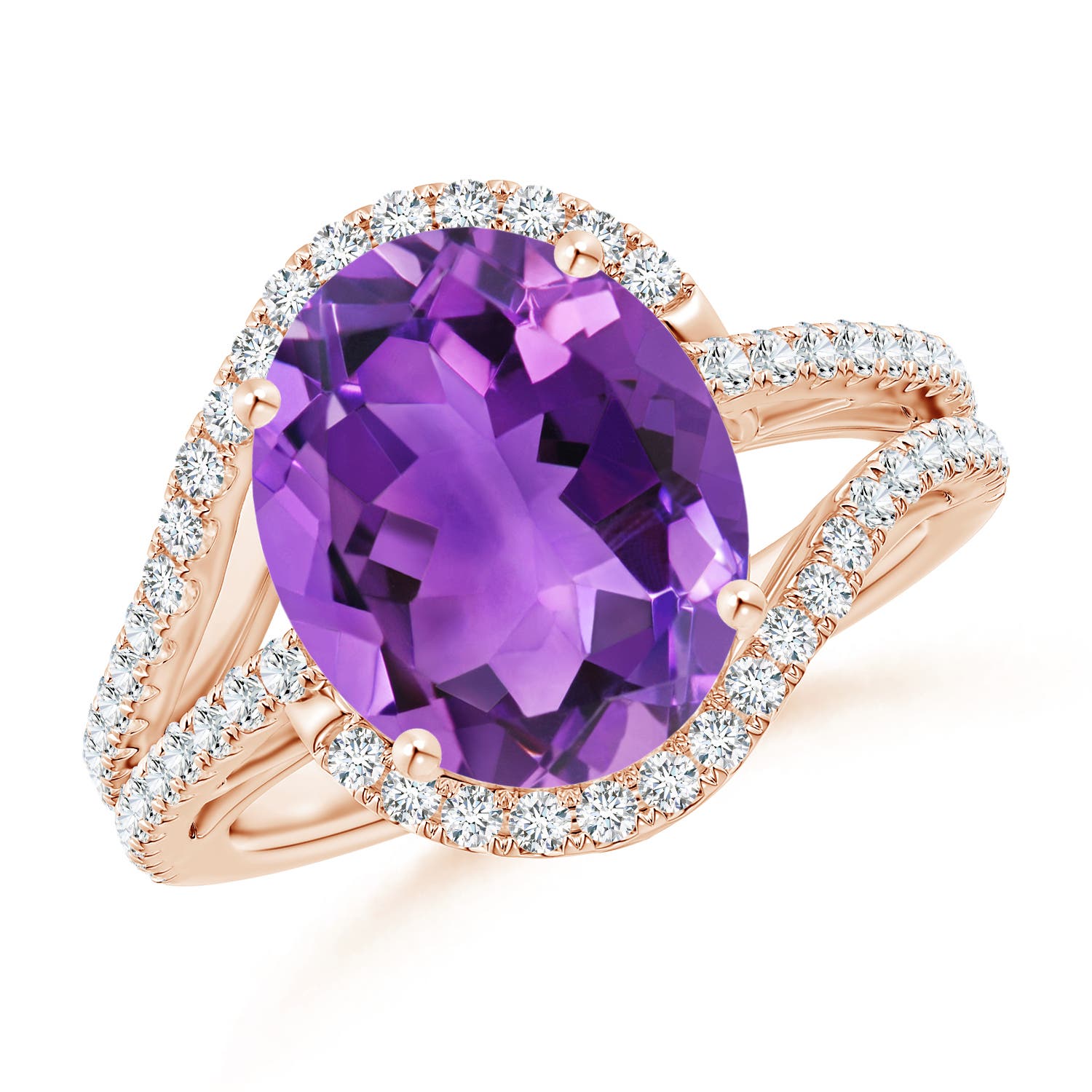 AAA - Amethyst / 4.92 CT / 14 KT Rose Gold