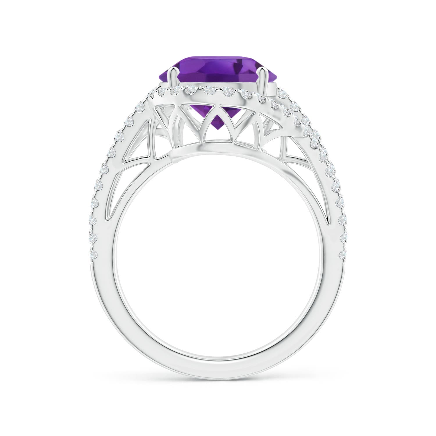 AAA - Amethyst / 4.92 CT / 14 KT White Gold