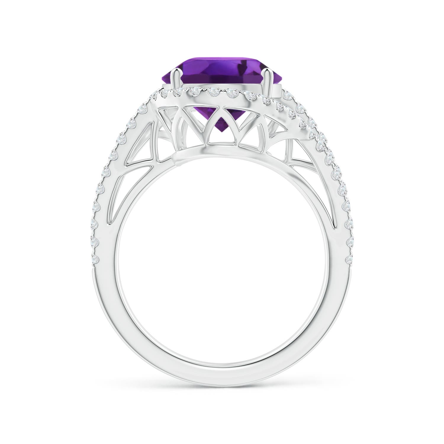 AAAA - Amethyst / 4.92 CT / 14 KT White Gold