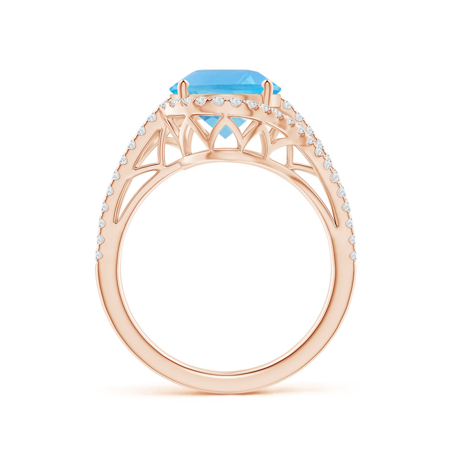 AA - Swiss Blue Topaz / 5.2 CT / 14 KT Rose Gold