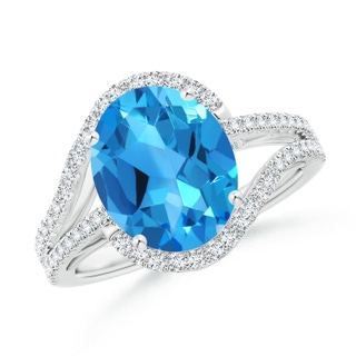 Oval AAAA Swiss Blue Topaz