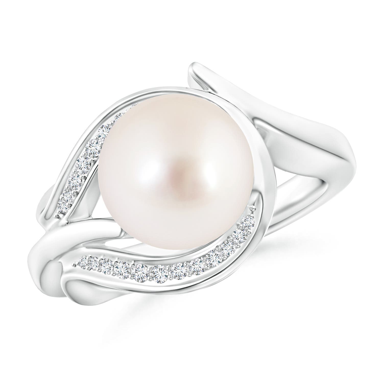 South Sea Cultured Pearl and Diamond Loop Ring | Angara