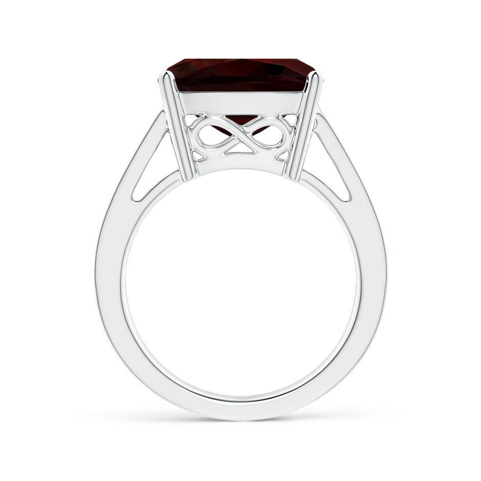 12.07x12.05x6.67mm AAA GIA Certified Cushion Garnet Reverse Tapered Shank Ring in White Gold side 199