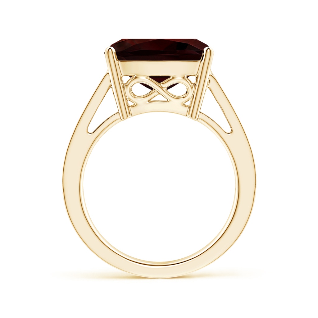 12.07x12.05x6.67mm AAA GIA Certified Cushion Garnet Reverse Tapered Shank Ring in Yellow Gold - side 199
