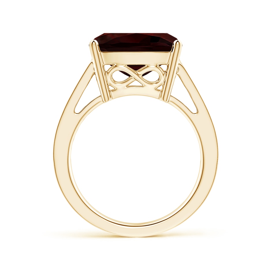 12.07x12.05x6.67mm AAA GIA Certified Cushion Garnet Reverse Tapered Shank Ring in Yellow Gold side 199