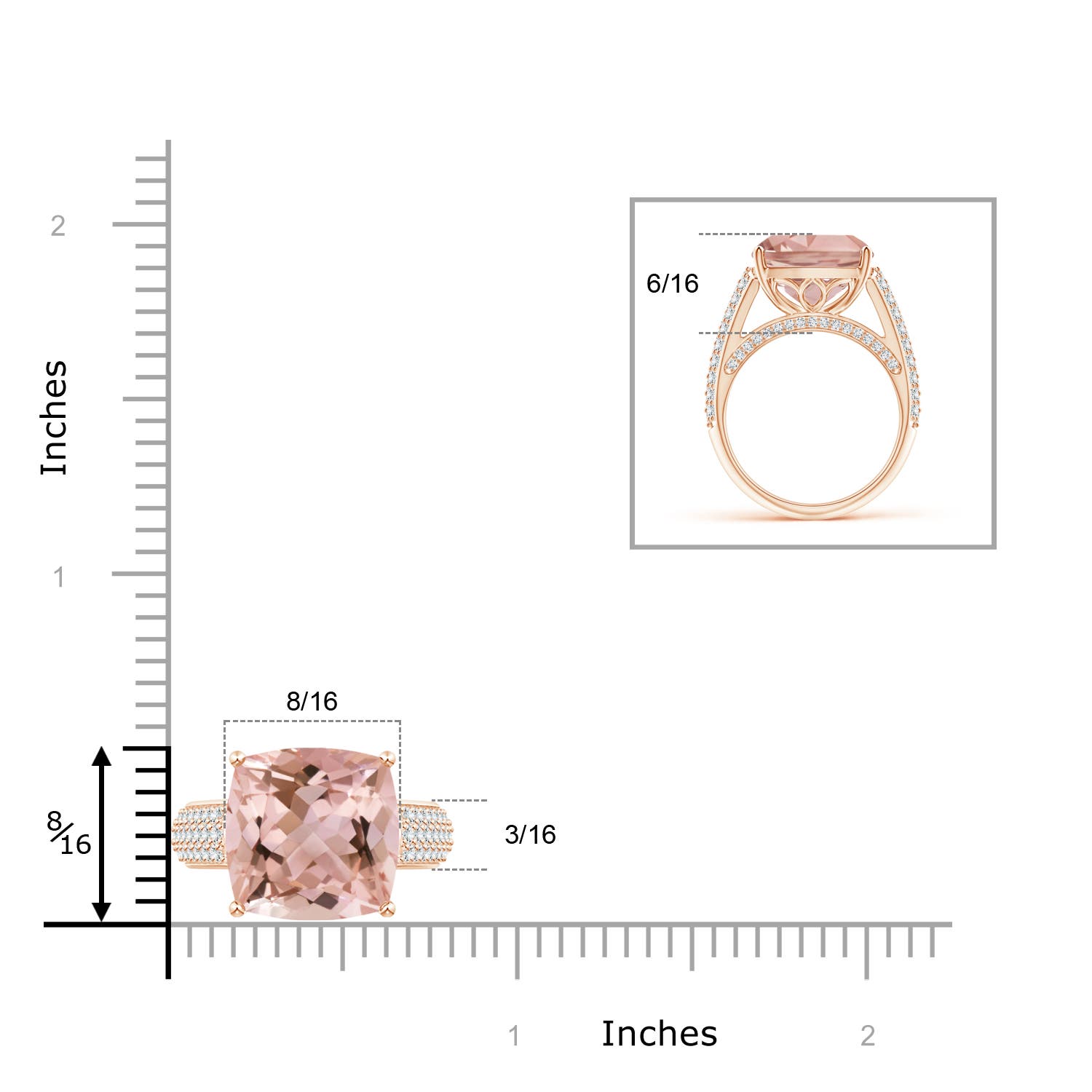 AAAA - Morganite / 7.2 CT / 14 KT Rose Gold