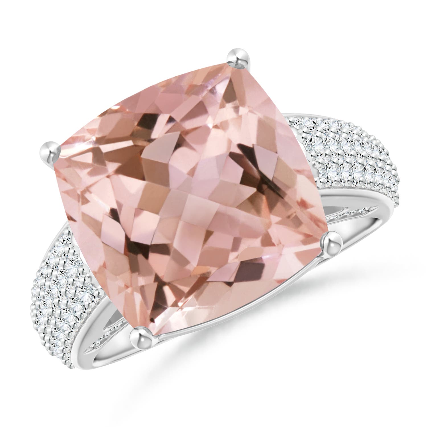 AAAA - Morganite / 7.2 CT / 14 KT White Gold