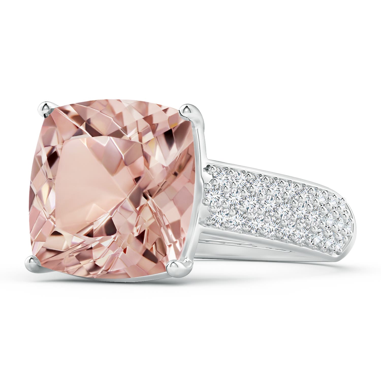 AAAA - Morganite / 7.2 CT / 14 KT White Gold