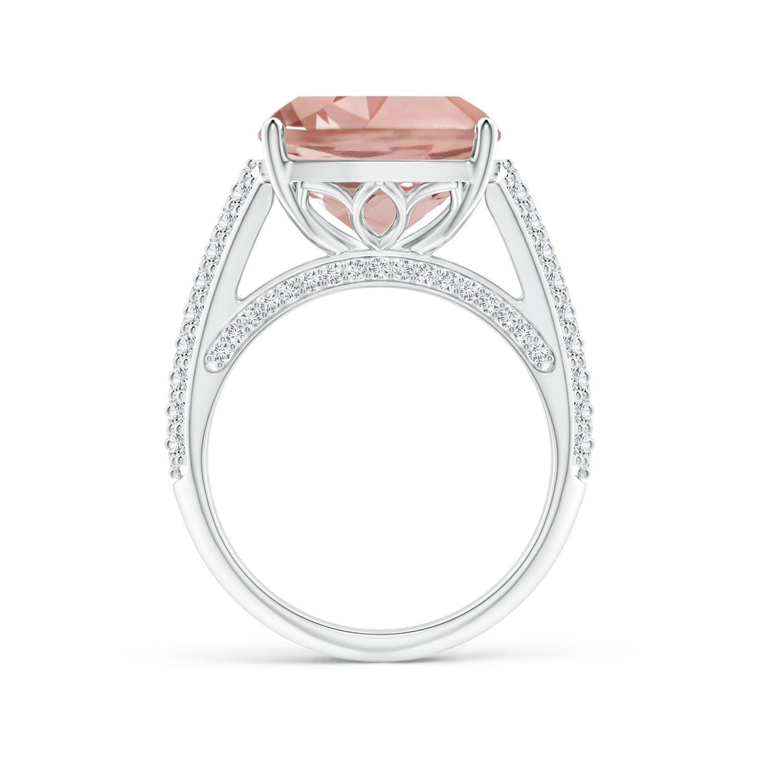 AAAA - Morganite / 7.2 CT / 14 KT White Gold