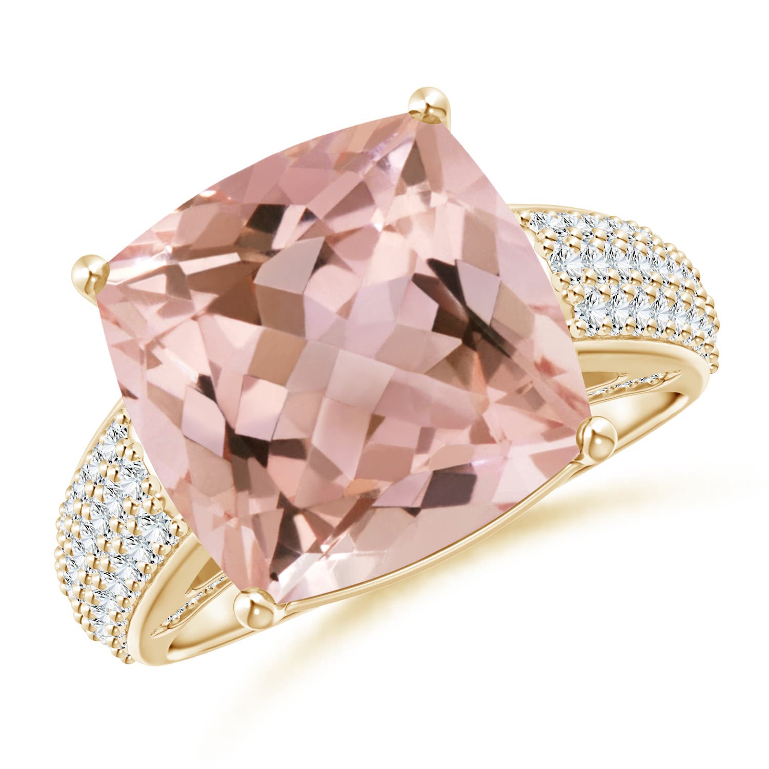 AAAA - Morganite / 7.2 CT / 14 KT Yellow Gold