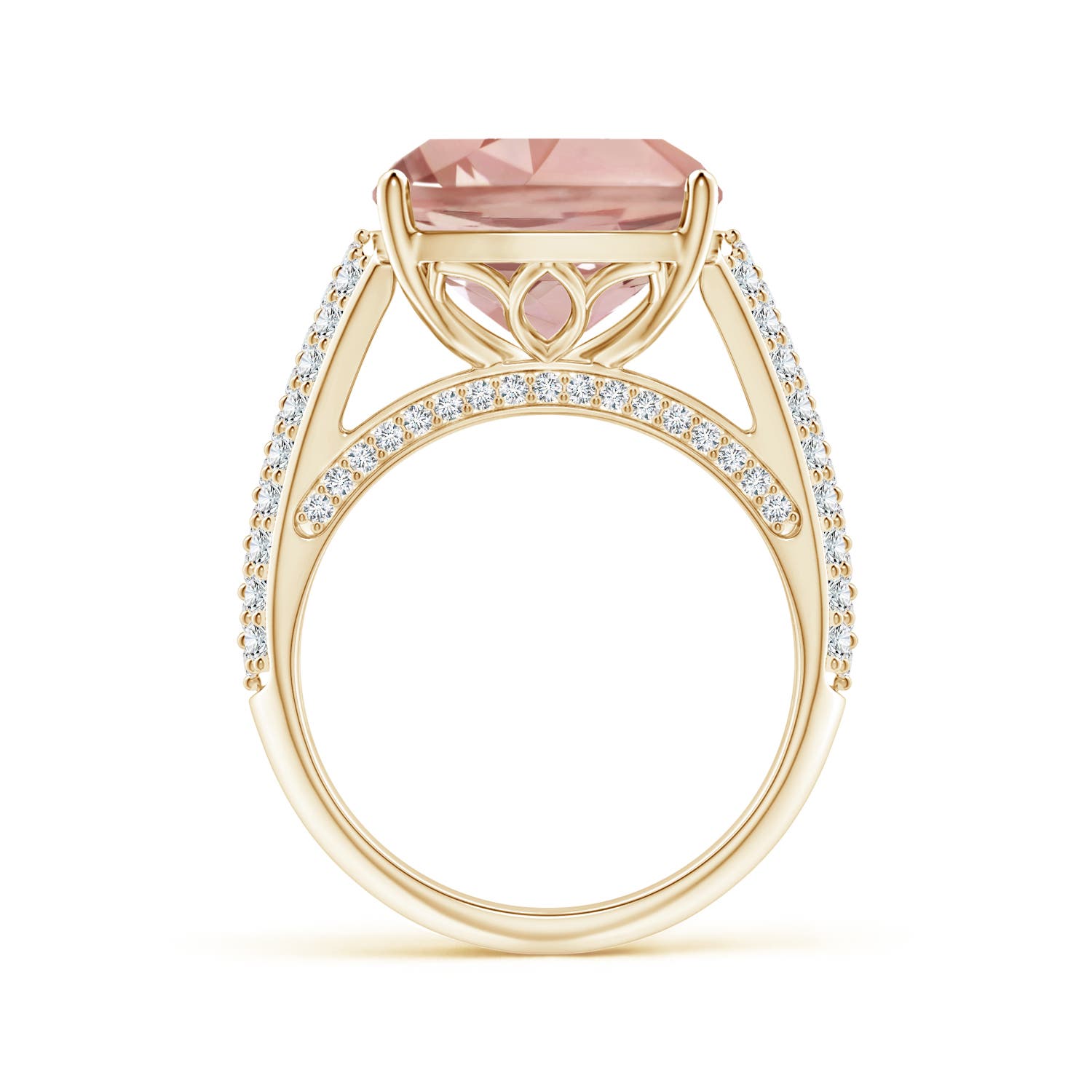 AAAA - Morganite / 7.2 CT / 14 KT Yellow Gold