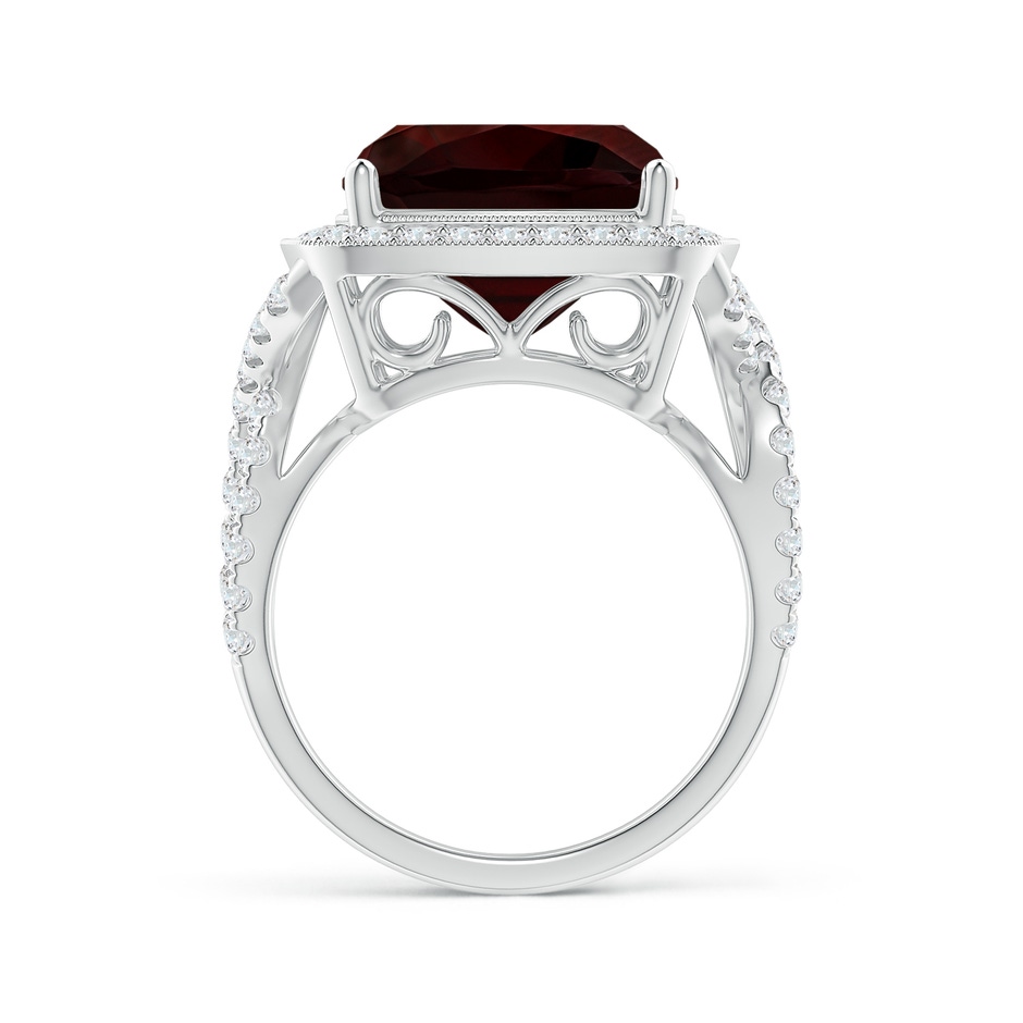 12.07x12.05x6.67mm AAA GIA Certified Cushion Garnet Twisted Infinity Ring in White Gold side 199