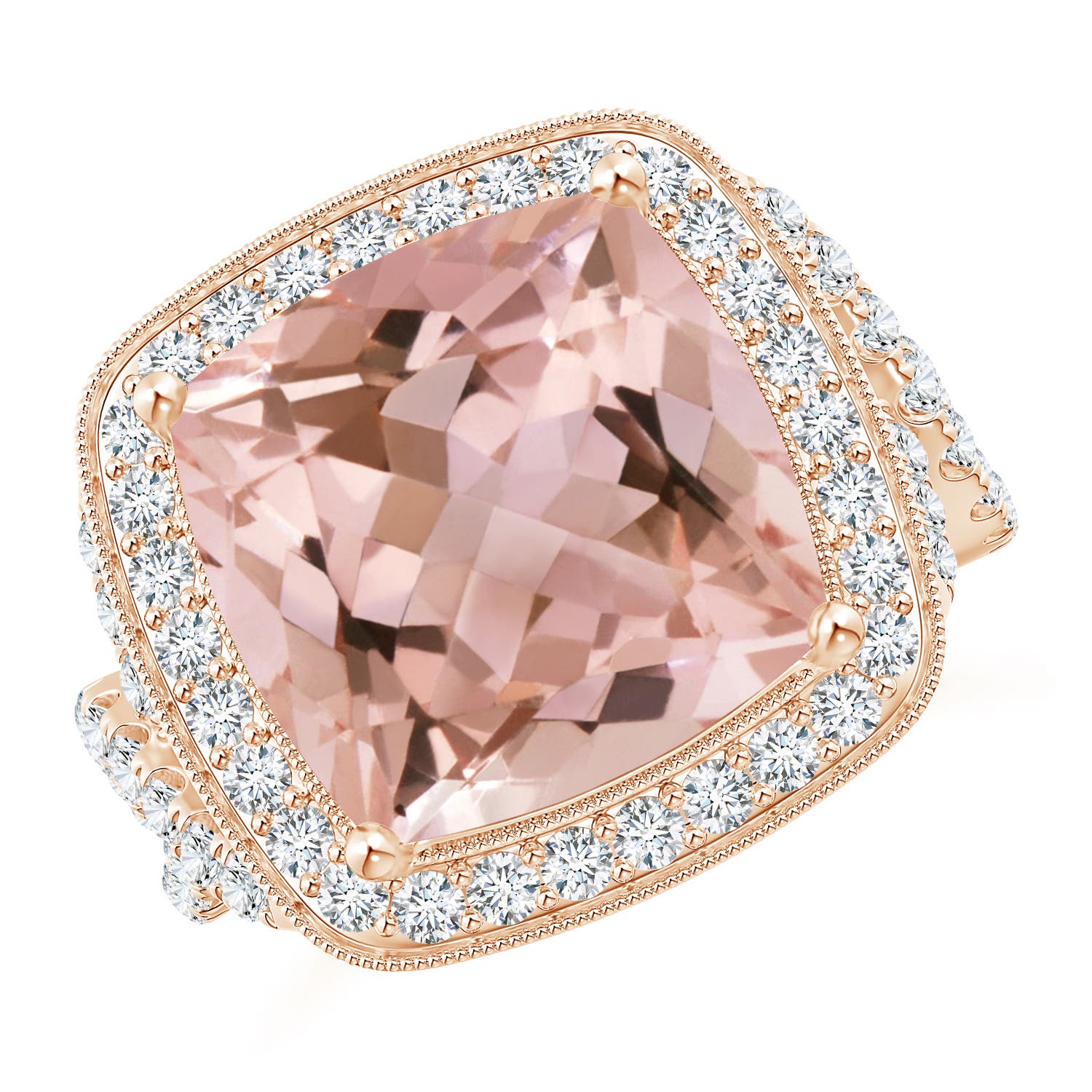 AAAA - Morganite / 7.2 CT / 14 KT Rose Gold