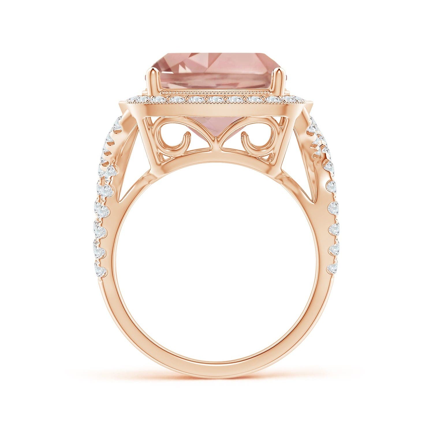 AAAA - Morganite / 7.2 CT / 14 KT Rose Gold