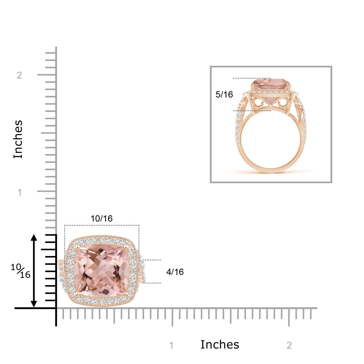 AAAA - Morganite / 7.2 CT / 14 KT Rose Gold