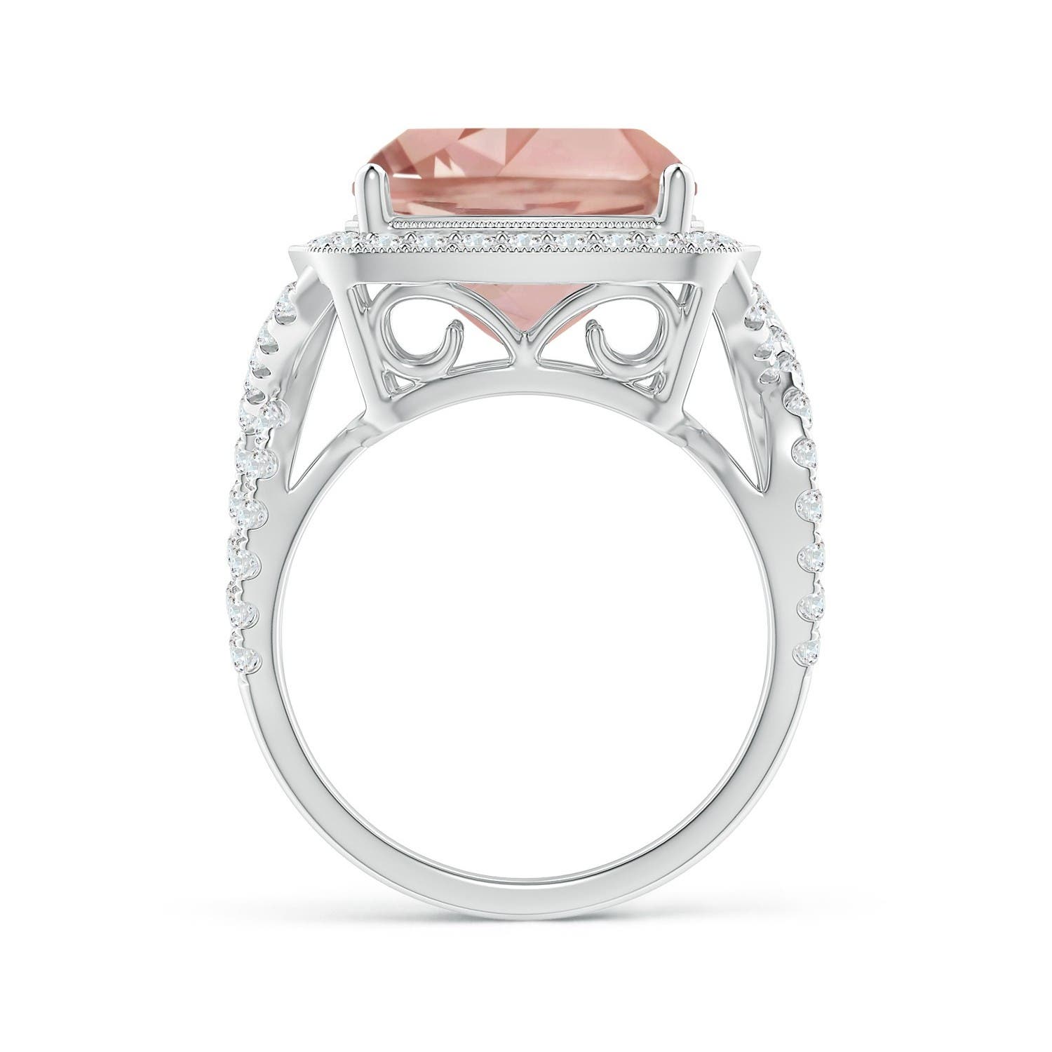 AAAA - Morganite / 7.2 CT / 14 KT White Gold