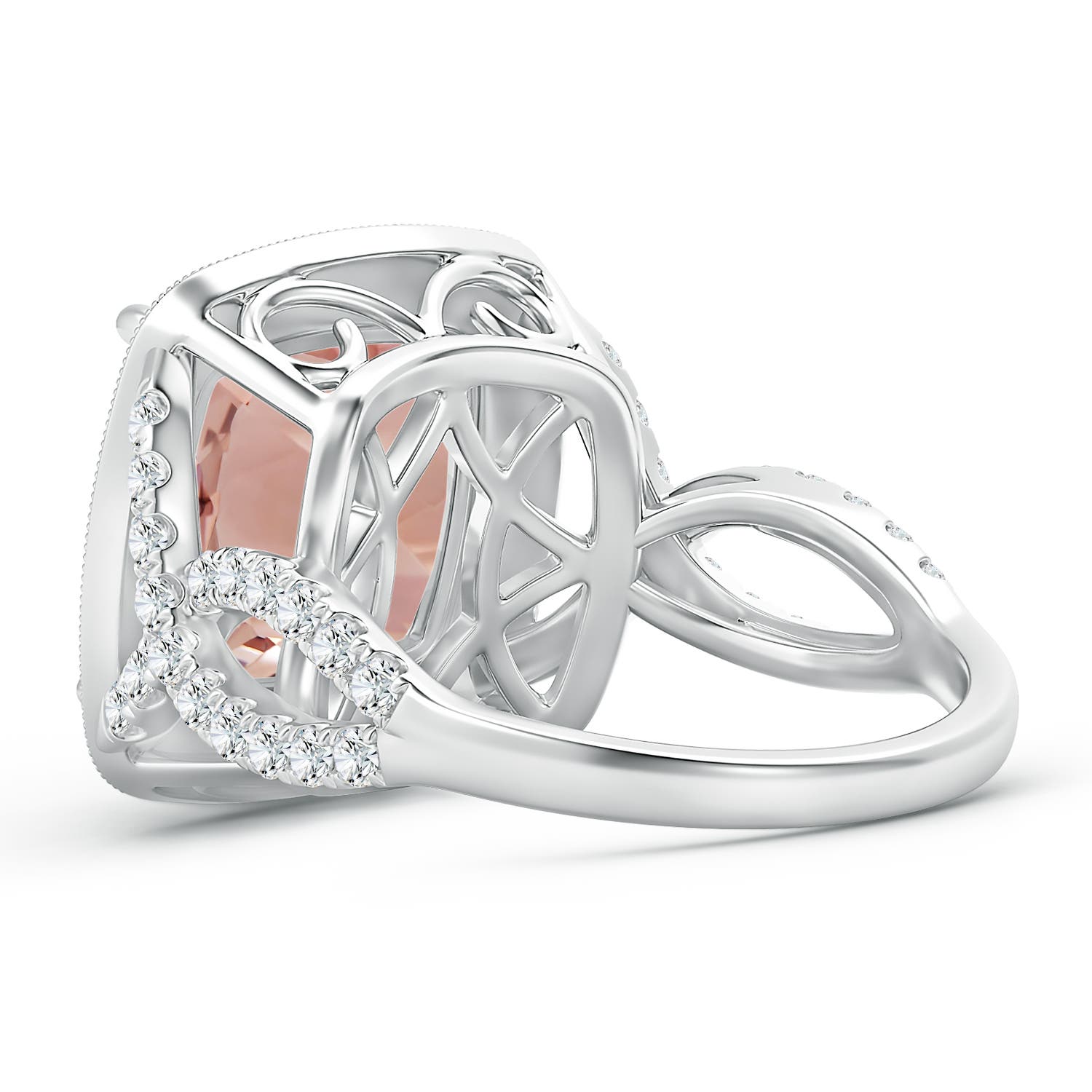 AAAA - Morganite / 7.2 CT / 14 KT White Gold