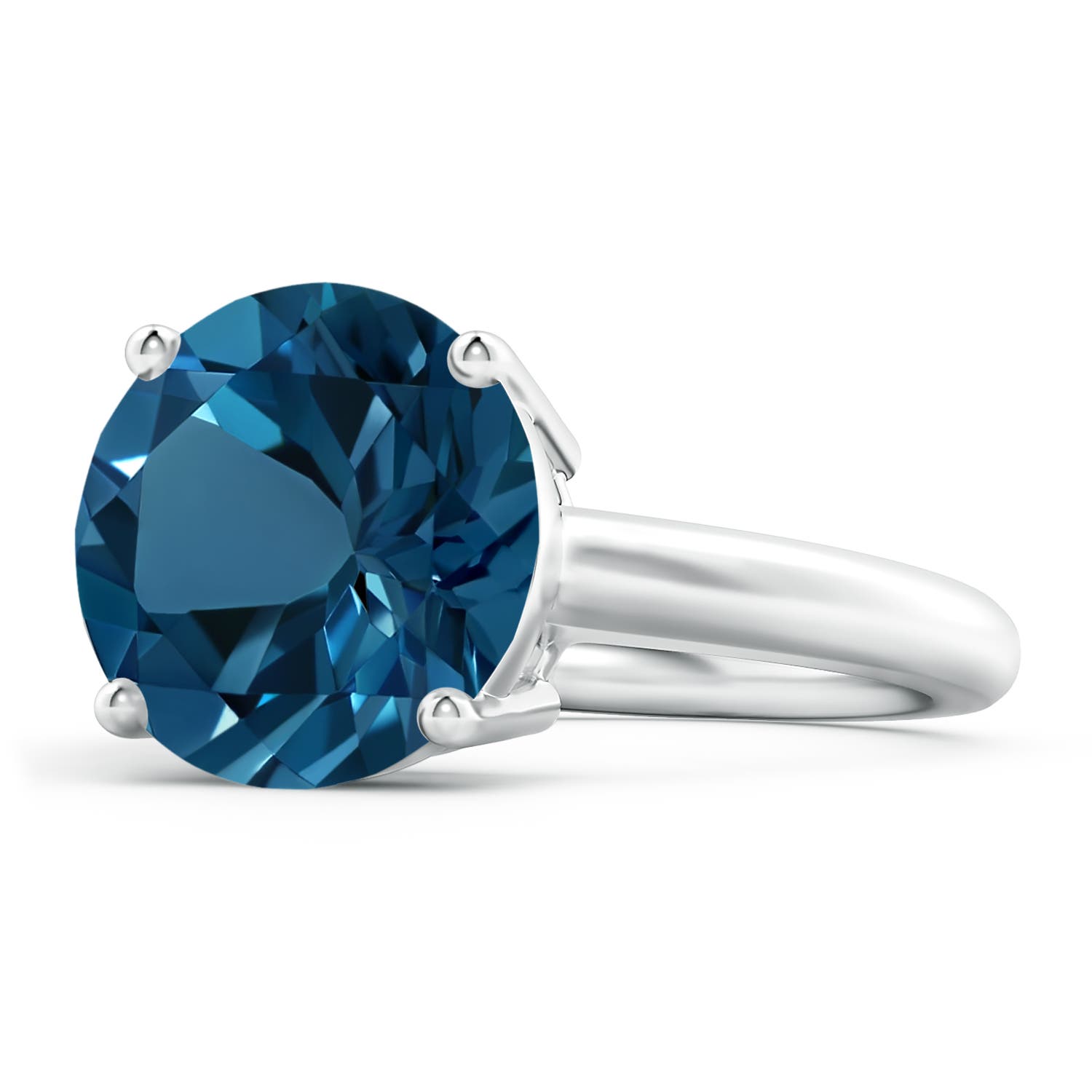 AAAA - London Blue Topaz / 7.8 CT / 14 KT White Gold