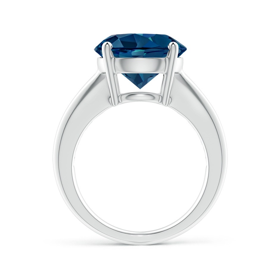 12mm AAAA Classic Round London Blue Topaz Solitaire Ring in White Gold product image