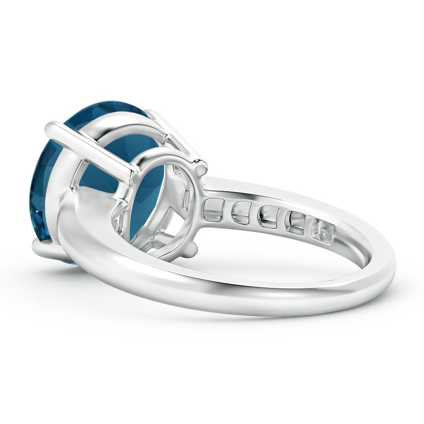 Classic Round London Blue Topaz Solitaire Ring | Angara