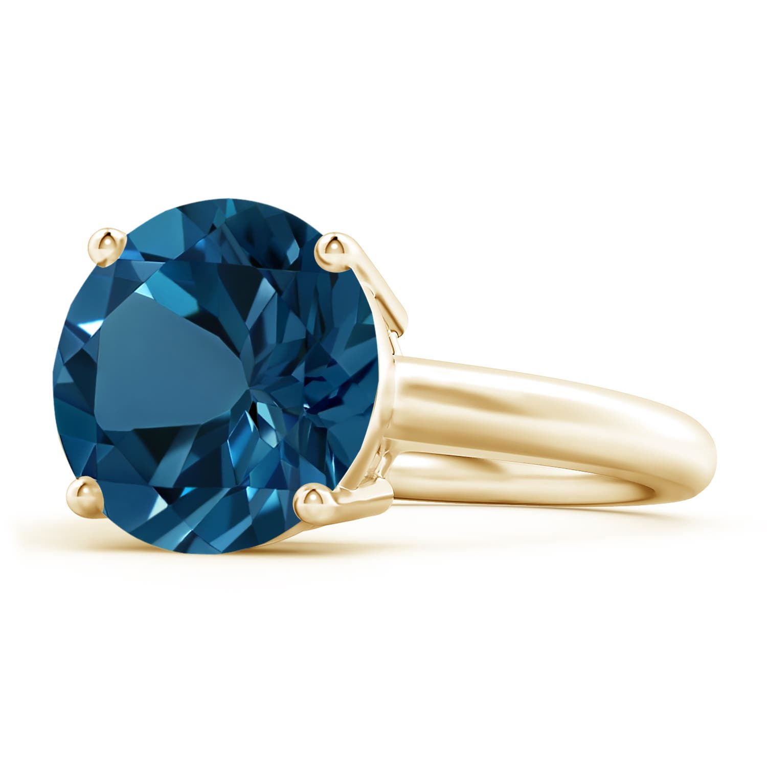 AAAA - London Blue Topaz / 7.8 CT / 14 KT Yellow Gold