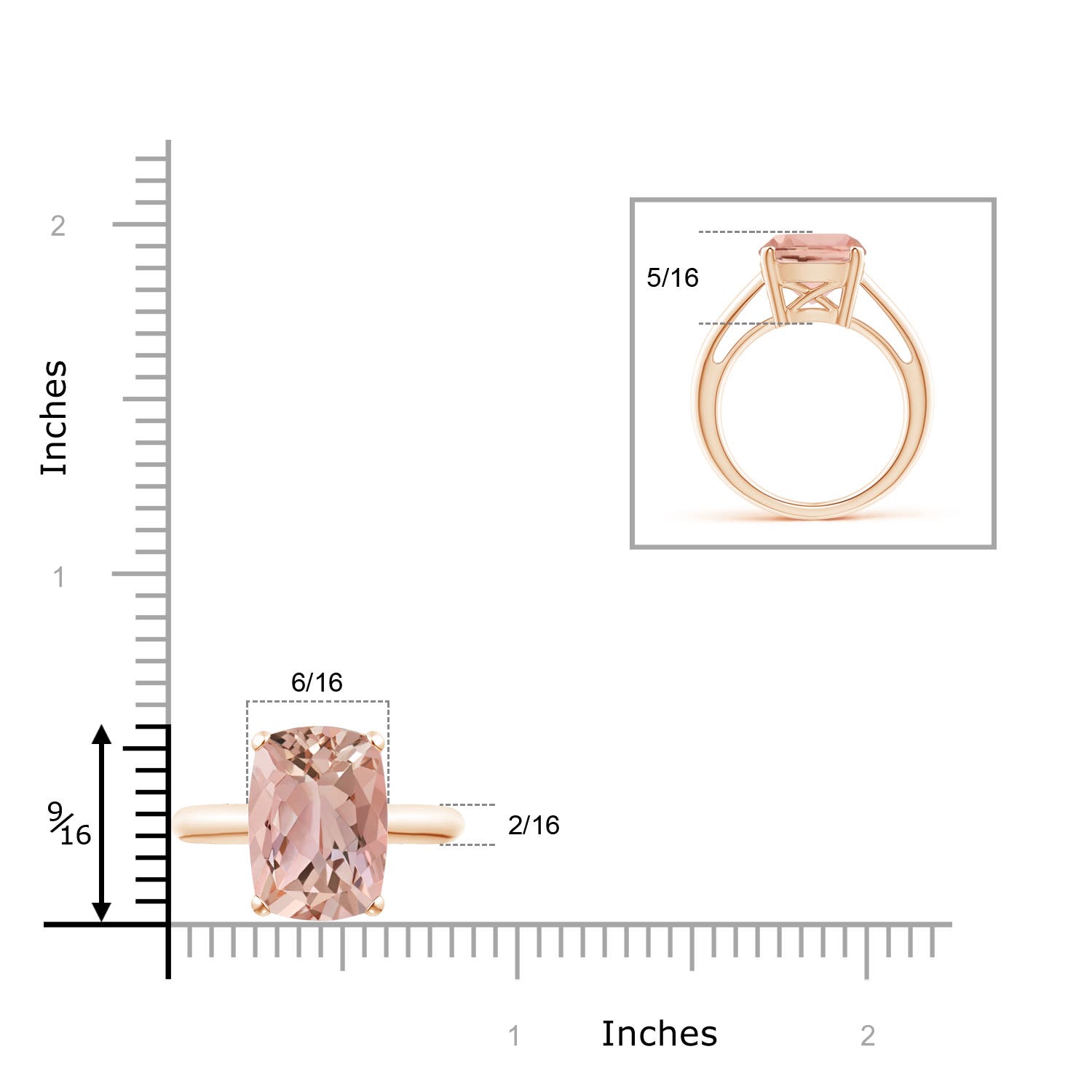 AAAA - Morganite / 5.7 CT / 14 KT Rose Gold