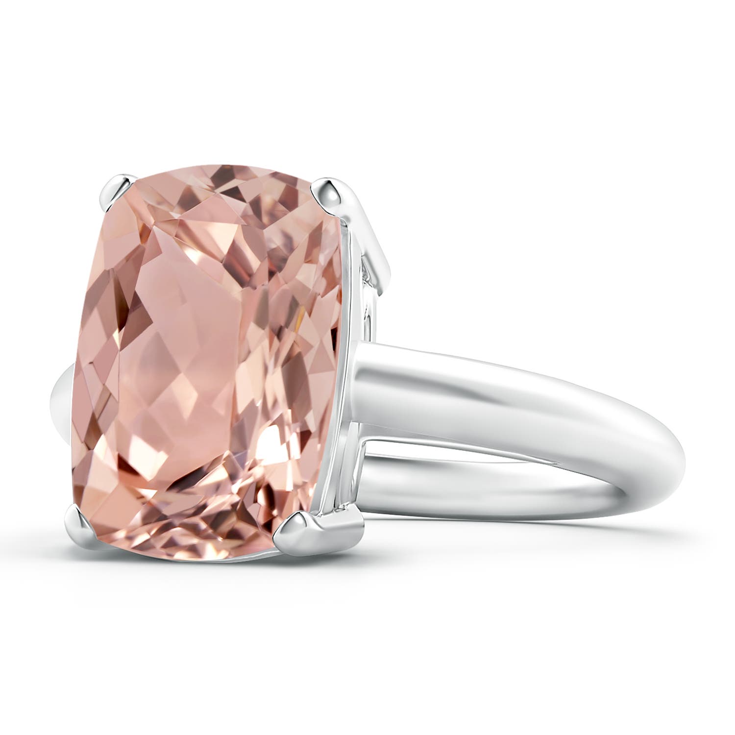 AAAA - Morganite / 5.7 CT / 14 KT White Gold