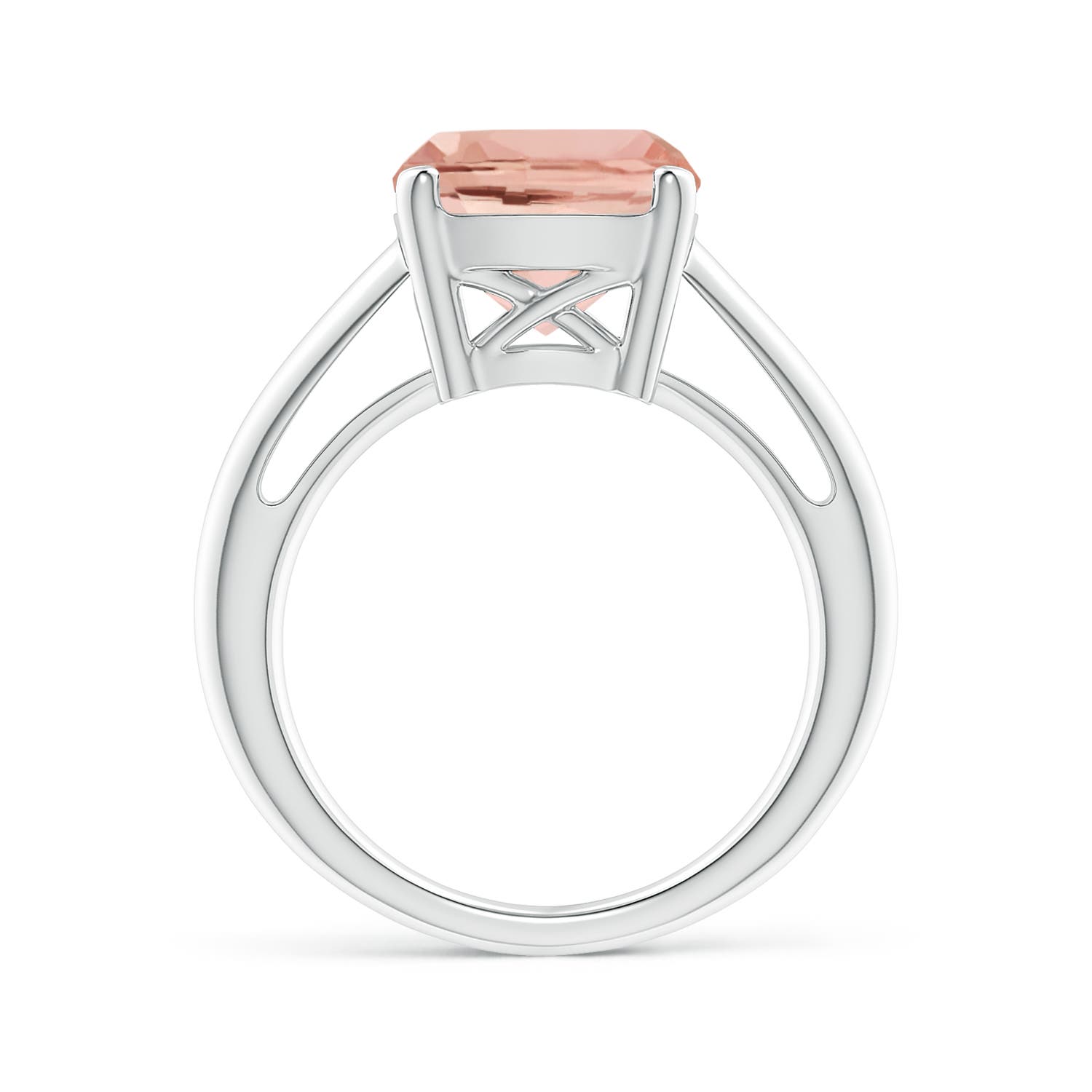 AAAA - Morganite / 5.7 CT / 14 KT White Gold