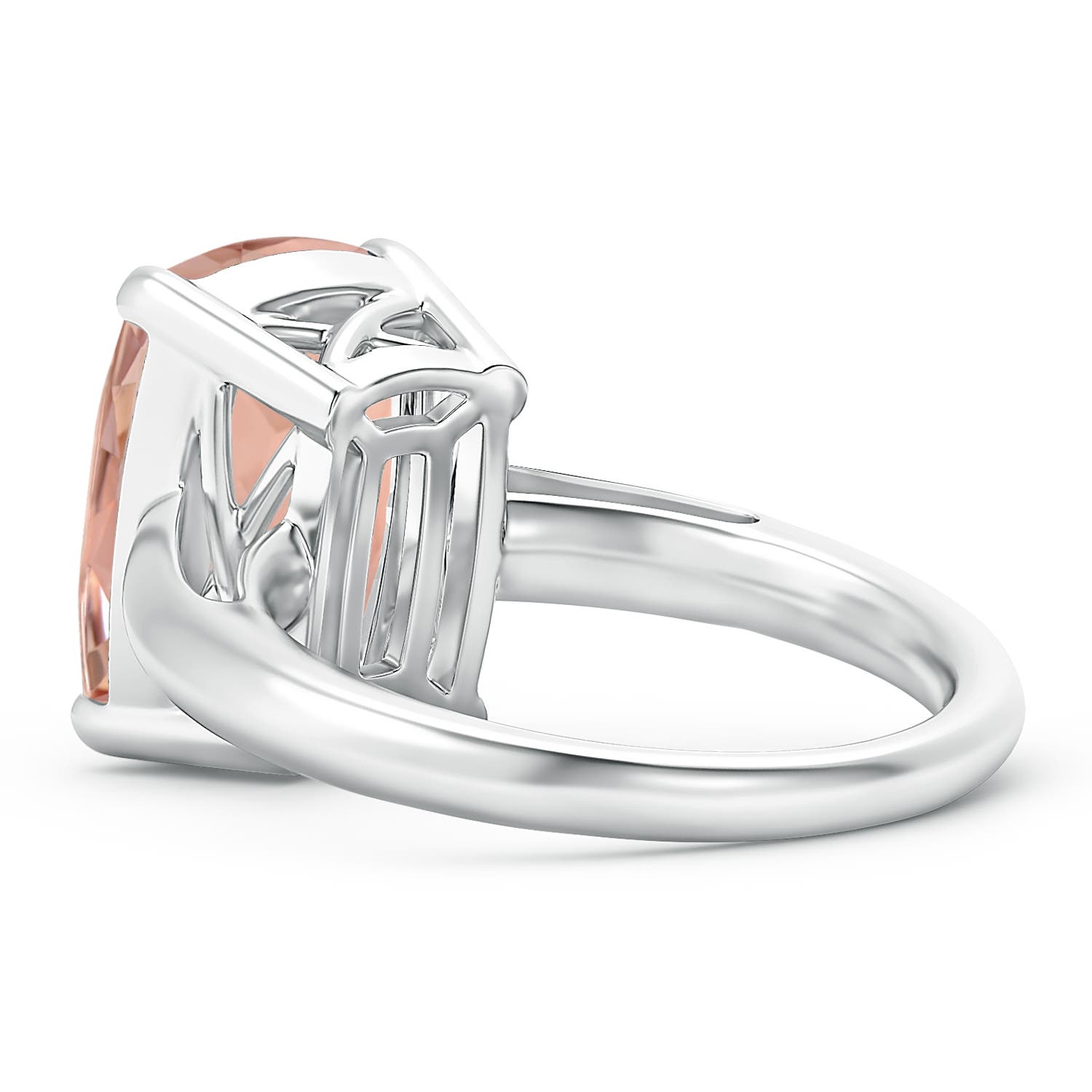 AAAA - Morganite / 5.7 CT / 14 KT White Gold