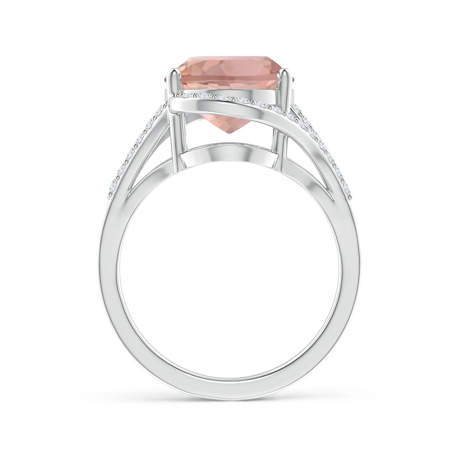 AAAA - Morganite / 5.38 CT / 14 KT White Gold