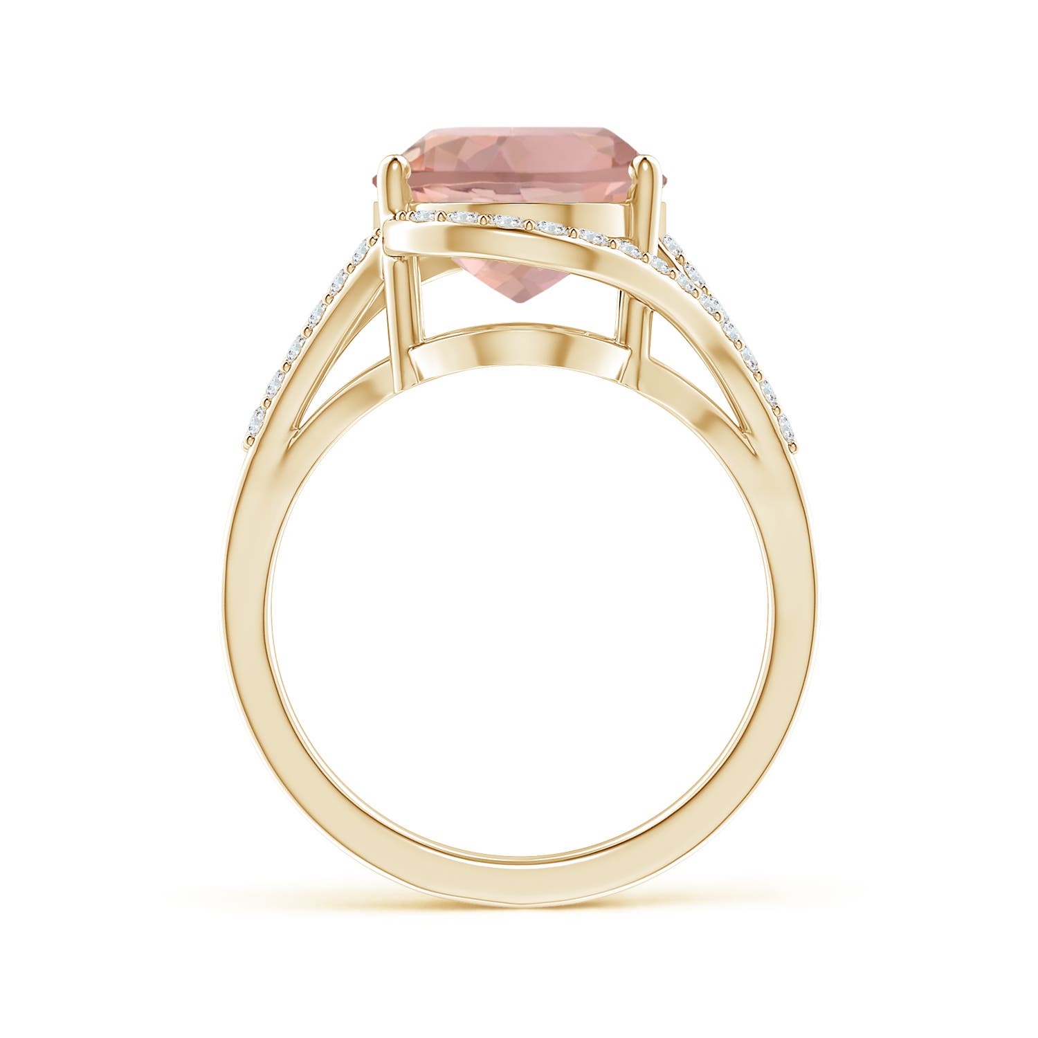 AAAA - Morganite / 5.38 CT / 14 KT Yellow Gold