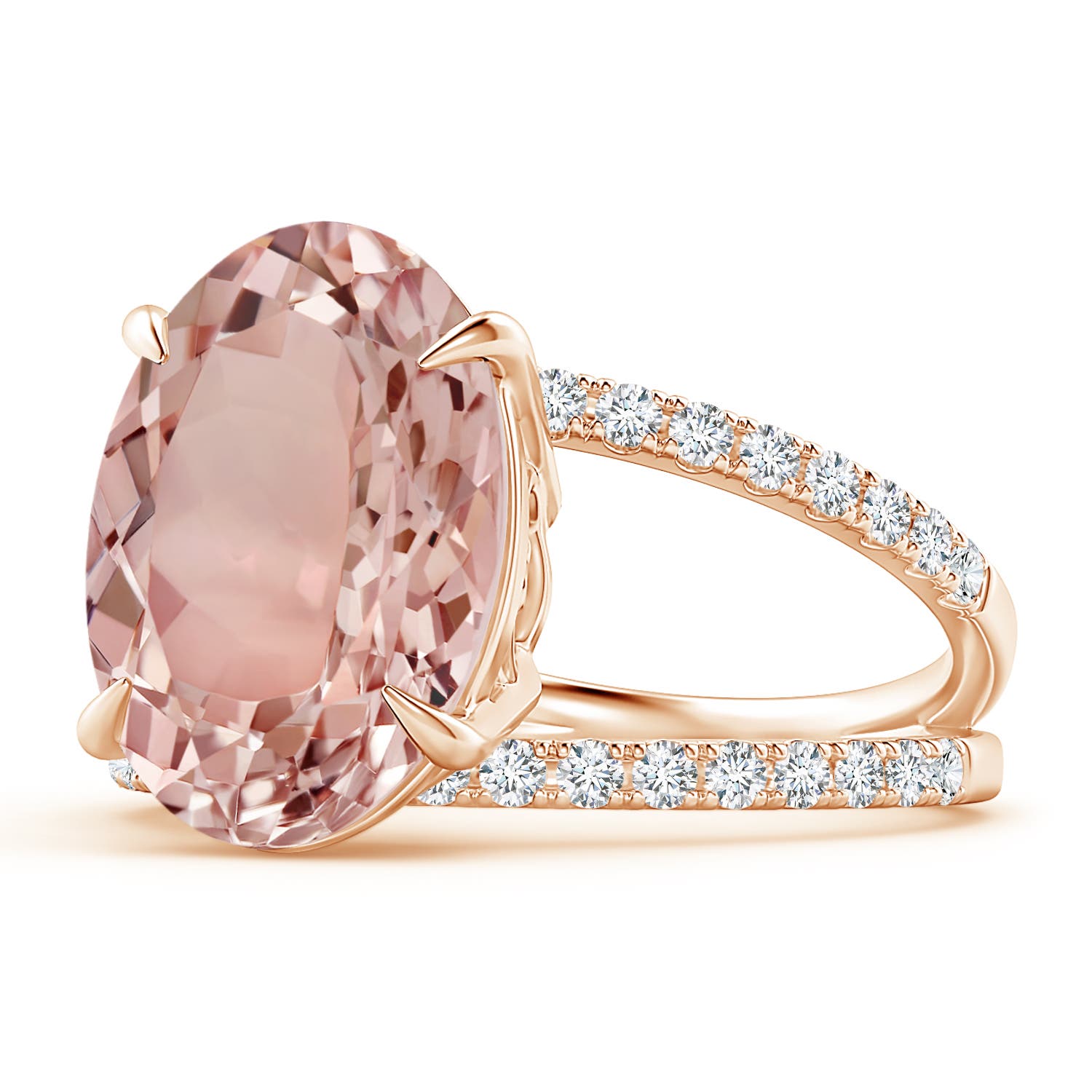 AAAA - Morganite / 5.53 CT / 14 KT Rose Gold