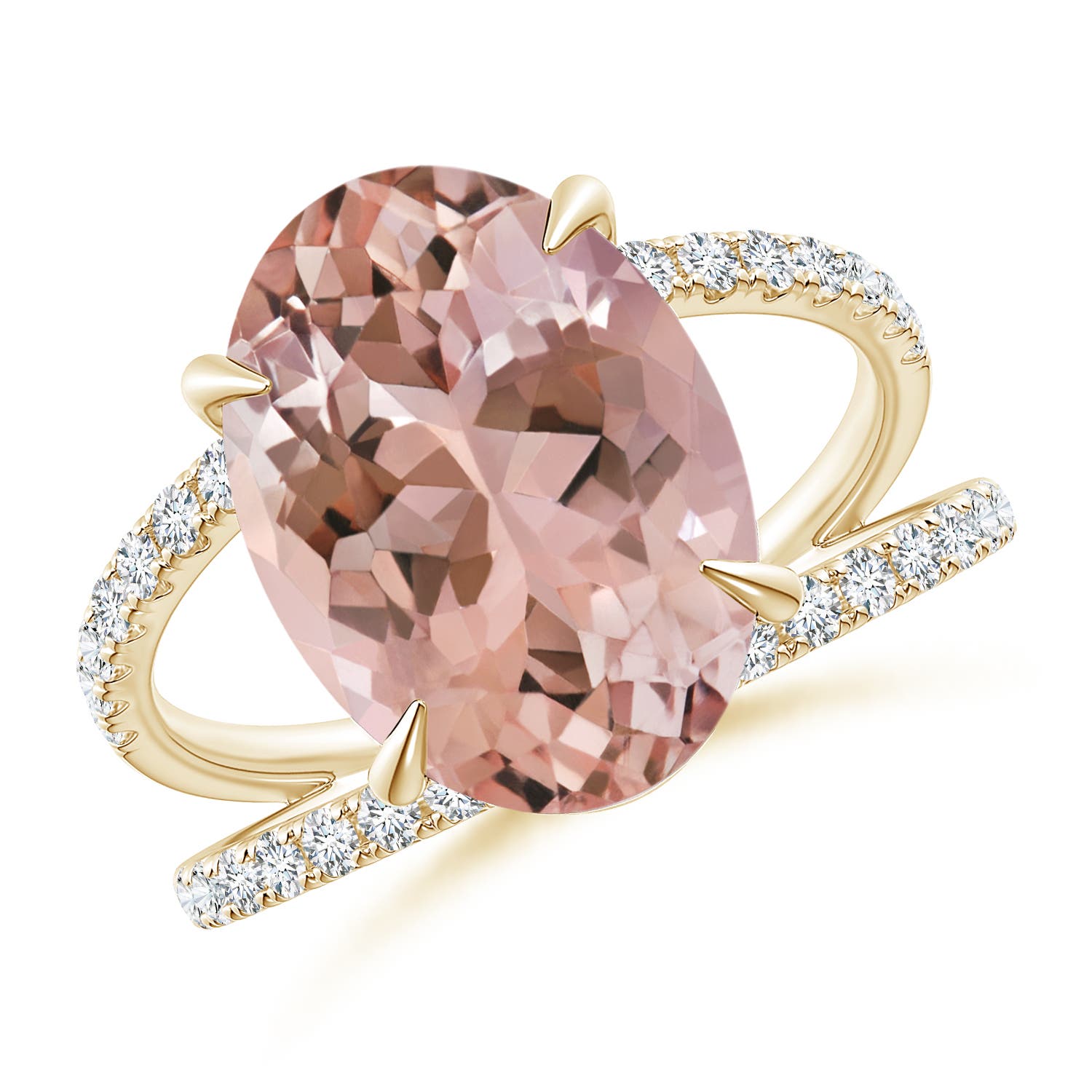 AAAA - Morganite / 5.53 CT / 14 KT Yellow Gold