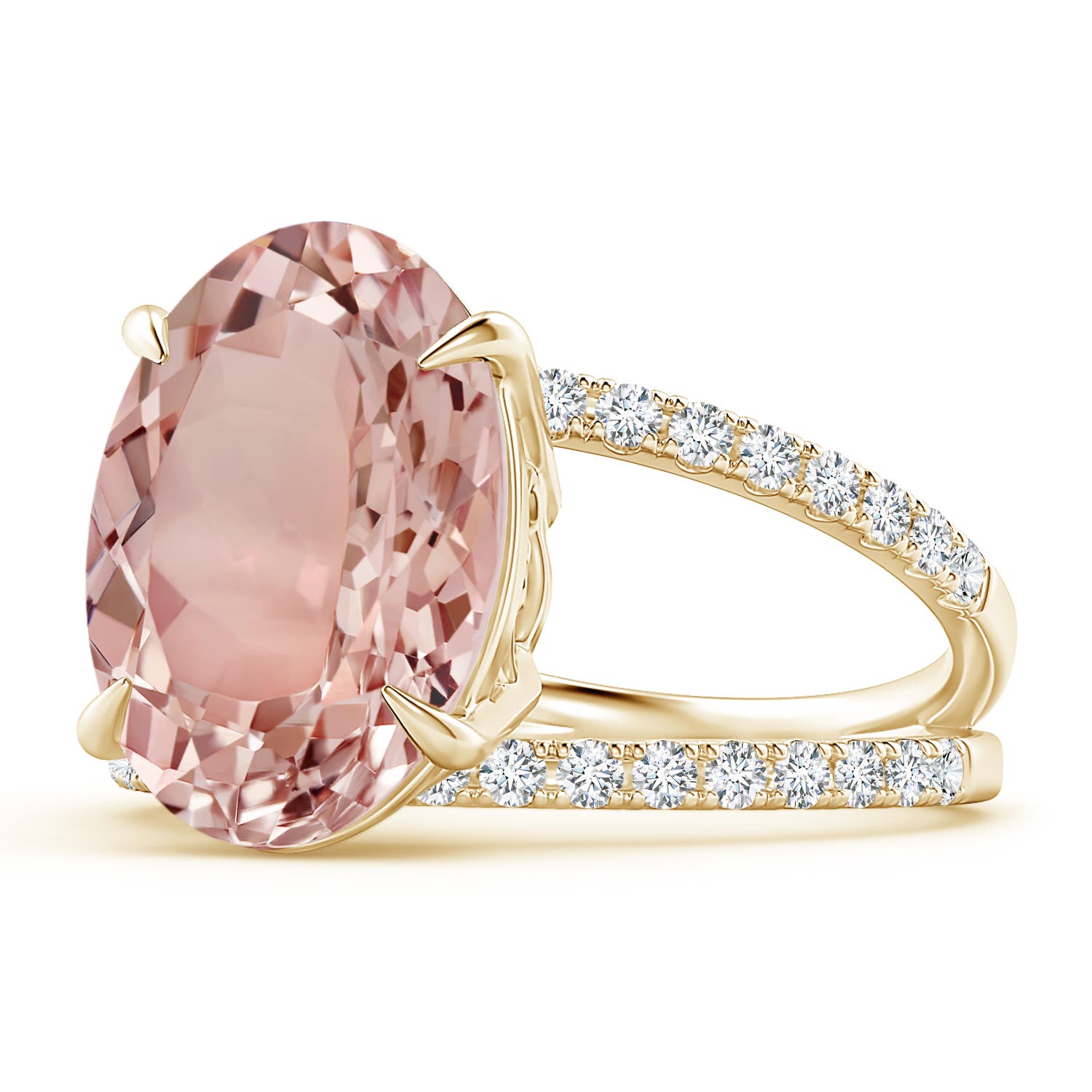 AAAA - Morganite / 5.53 CT / 14 KT Yellow Gold