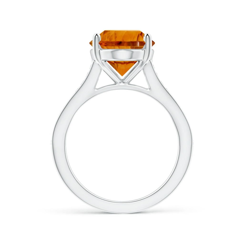 14.15x10.16x7.02mm AAAA Classic Oval CItrine Solitaire Ring in White Gold Side 199