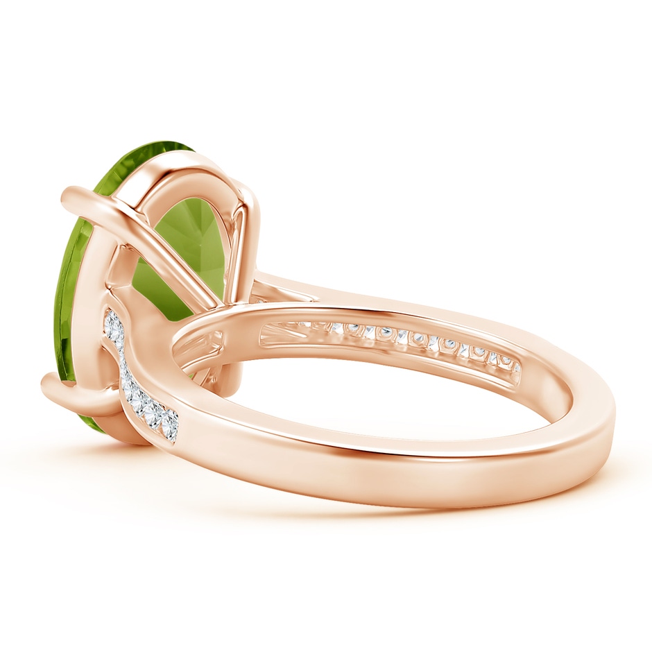 11.03x8.92x5.66mm AAA GIA Certified Classic Oval Peridot Solitaire Ring in 18K Rose Gold side 499