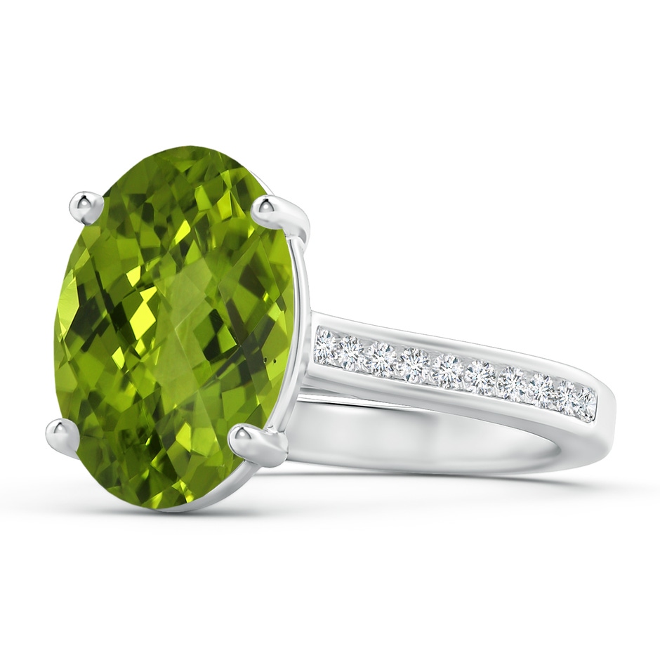 11.03x8.92x5.66mm AAA GIA Certified Classic Oval Peridot Solitaire Ring in White Gold 