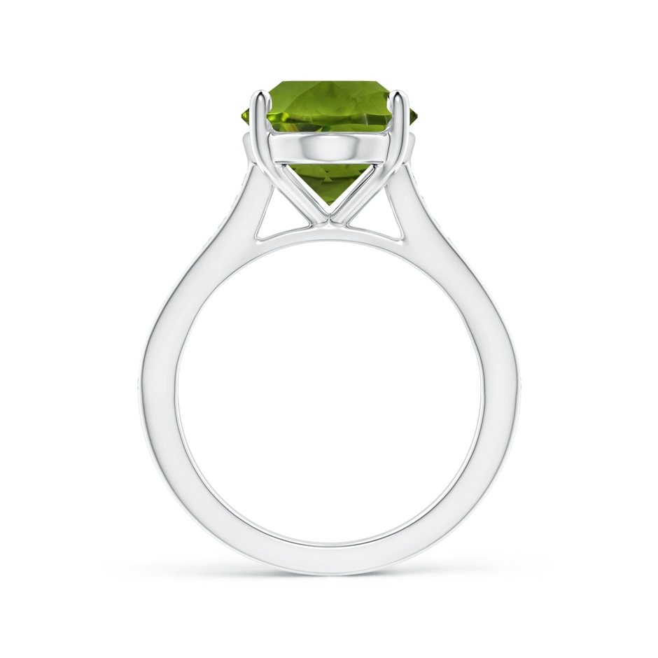 11.03x8.92x5.66mm AAA GIA Certified Classic Oval Peridot Solitaire Ring in White Gold side 399