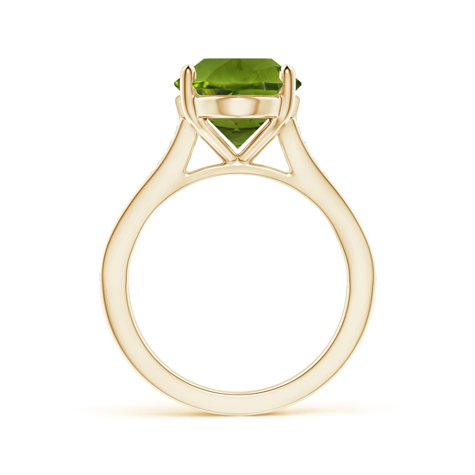 11.03x8.92x5.66mm AAA GIA Certified Classic Oval Peridot Solitaire Ring in Yellow Gold side 399