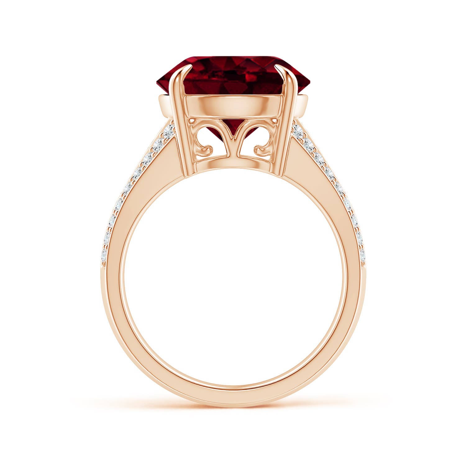 A - Garnet / 7.86 CT / 14 KT Rose Gold