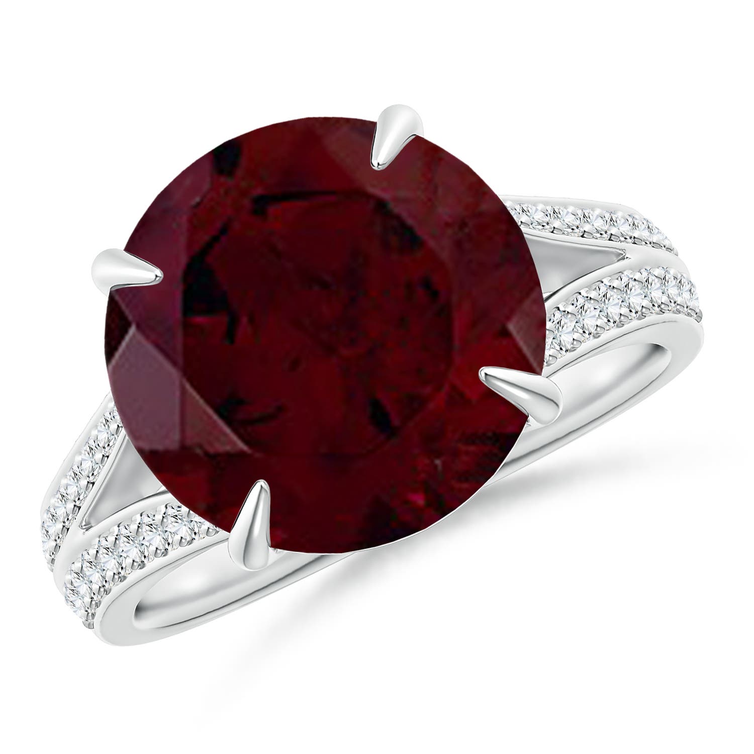 A - Garnet / 7.86 CT / 14 KT White Gold