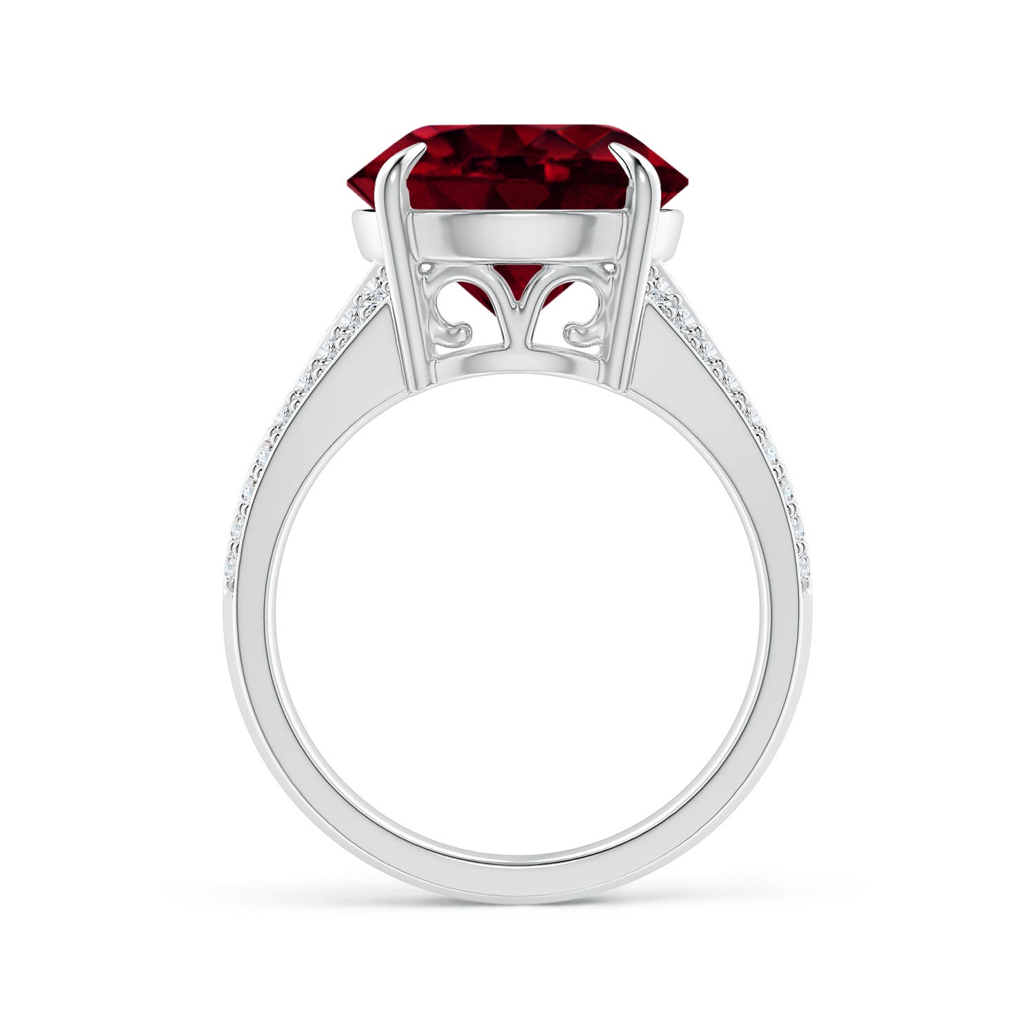 A - Garnet / 7.86 CT / 14 KT White Gold