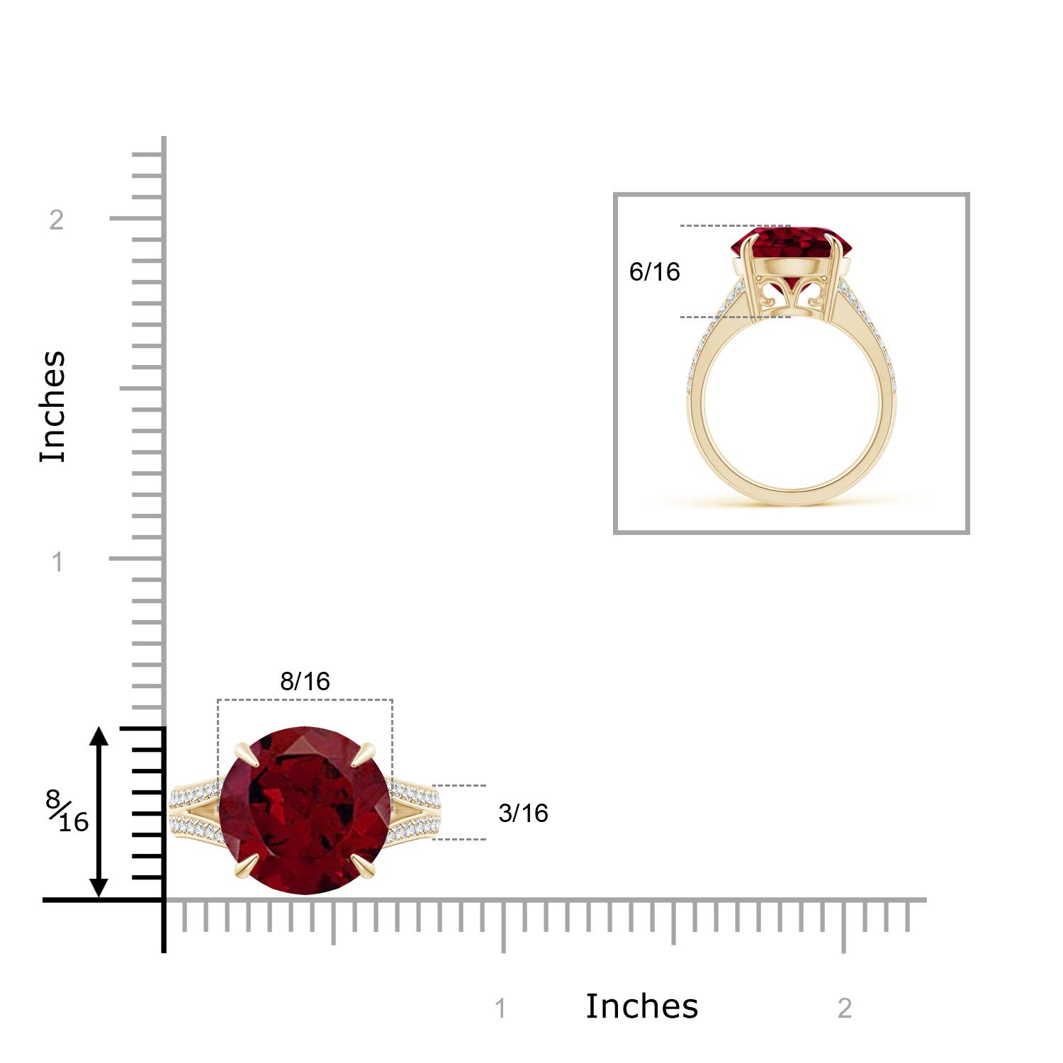 AA - Garnet / 7.86 CT / 14 KT Yellow Gold