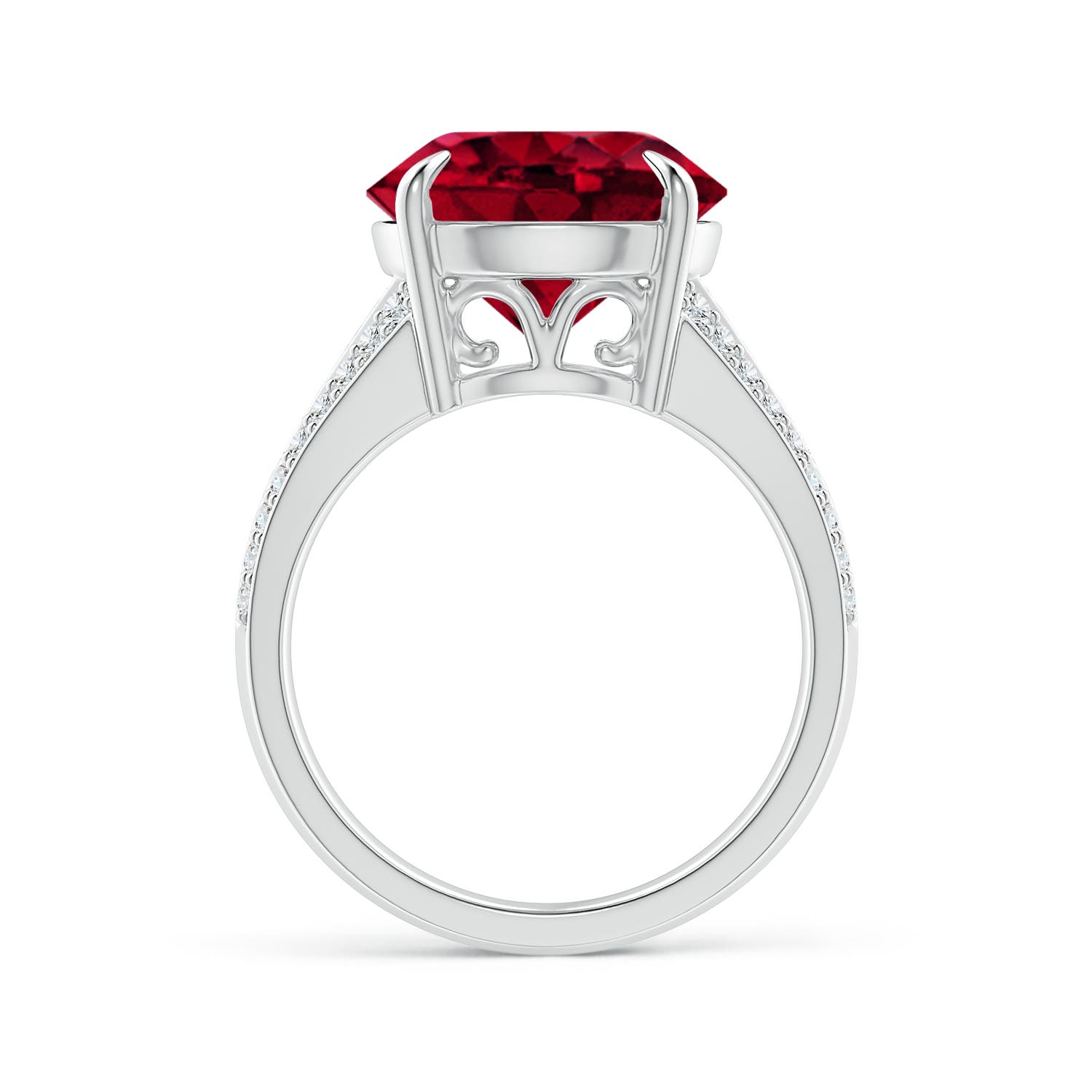 AAA - Garnet / 7.86 CT / 14 KT White Gold