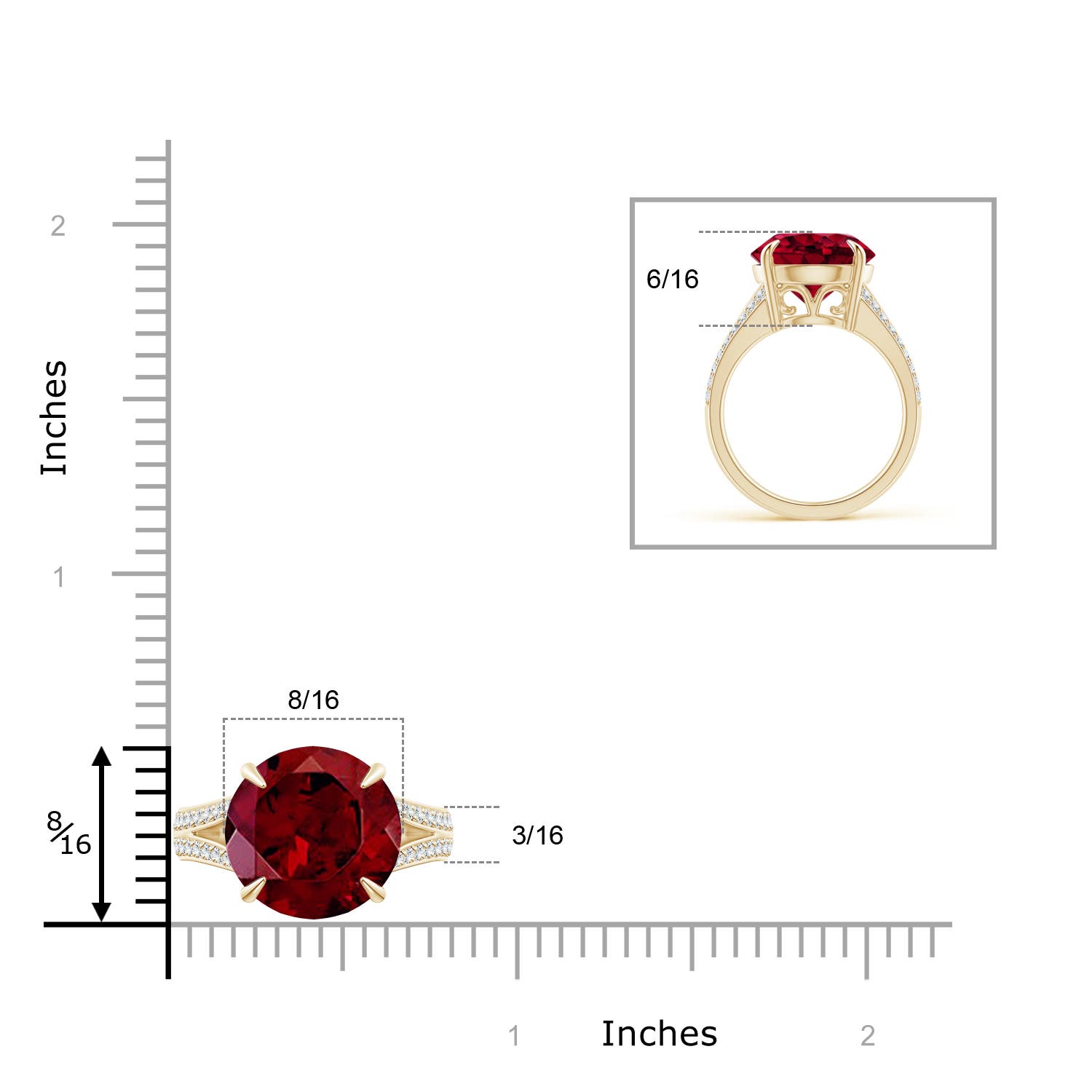 AAA - Garnet / 7.86 CT / 14 KT Yellow Gold