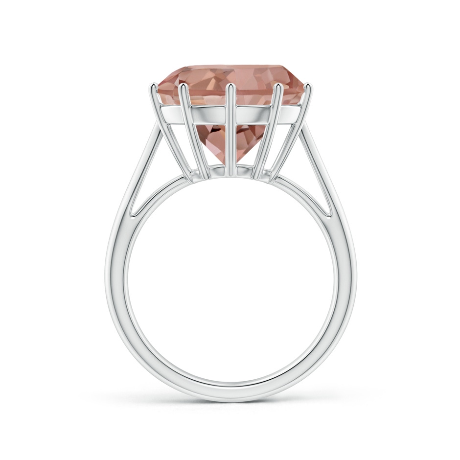 12.78-12.91x7.63mm AAAA GIA Certified Round Morganite Solitaire Ring in P950 Platinum Side 199