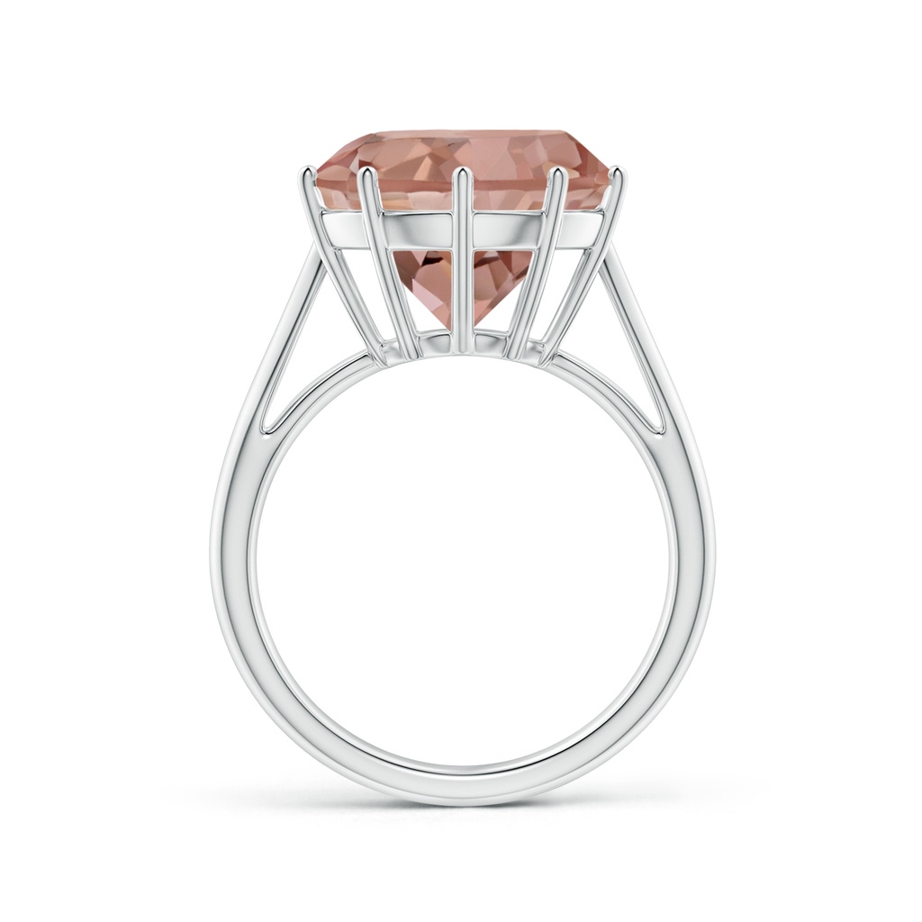 12.78-12.91x7.63mm AAAA GIA Certified Round Morganite Solitaire Ring in White Gold - side 199