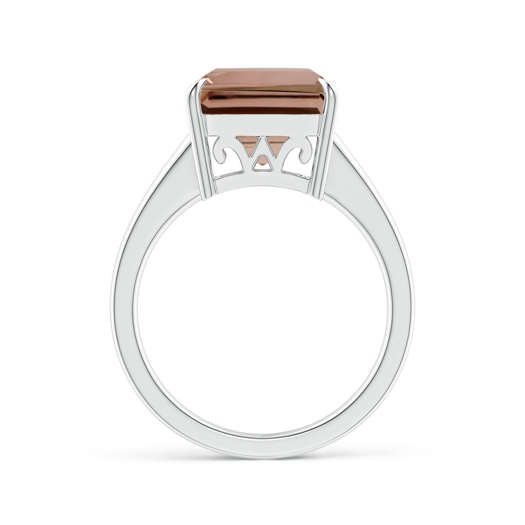 16.07x12.01x7.35mm AAAA GIA Certified Classic Emerald cut Morganite Solitaire Ring in White Gold Side 199